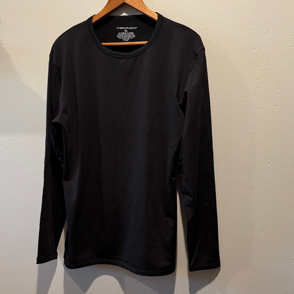 Thermaljohn Men's Black Thermal Longjohn Long Sleeve Shirt
